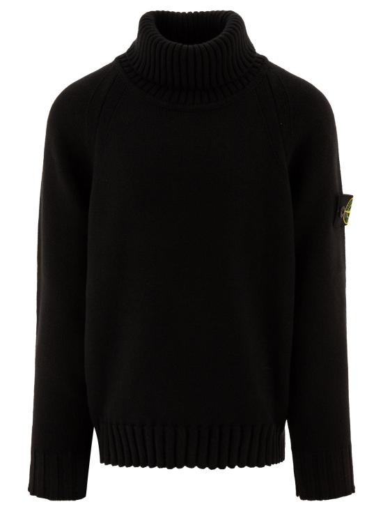 24FW [키즈] 스톤 아일랜드 터틀넥 니트 8116504A2 V0029 BLACK