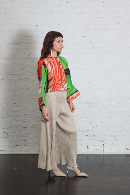  플리츠플리즈 스트레이트 팬츠 이세이 미야케 플리츠 플리즈 두꺼운 바닥 1 팬츠 그레이지 - PLEATS PLEASE