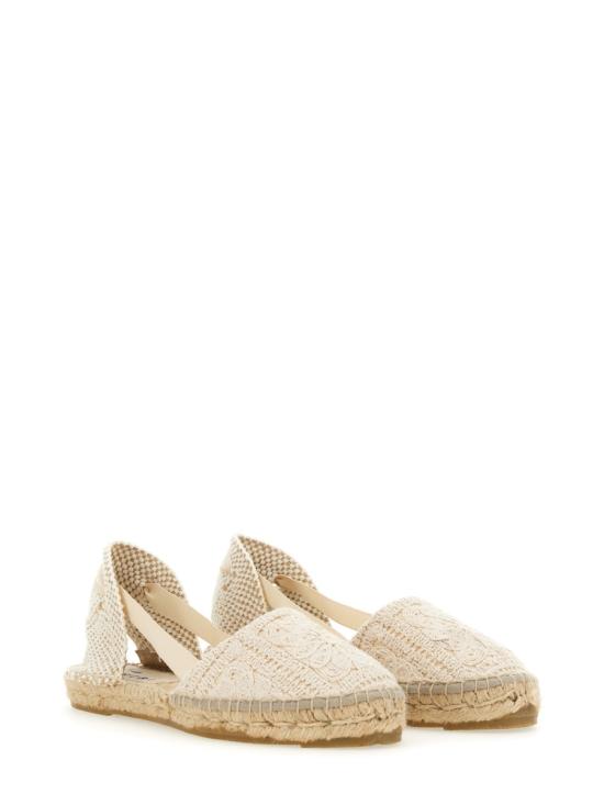  마네비 플랫 슈즈 G0 3P0 COTTONCROCHETNATURAL WHITE - MANEBI