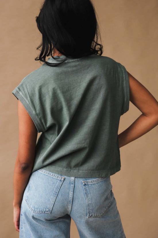  Richer Poorer 반팔 티셔츠 리치어 푸어러 릴렉스드 머슬 티 세이지 리프 - OTHER BRANDS