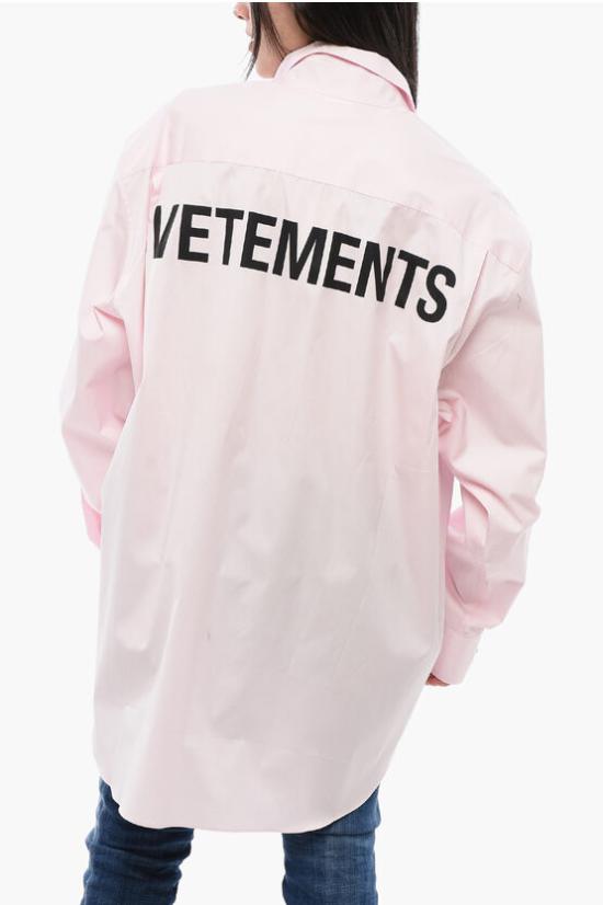  베트멍 긴팔 셔츠 UE63SH191P BABY PINK Pink - VETEMENTS
