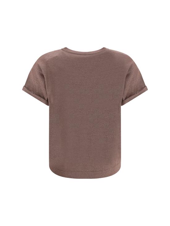 25FW 브루넬로 쿠치넬리 스파클링 캐시미어 실크 니트 티셔츠 M41810000 C4272 BROWN - BRUNELLO CUCINELLI