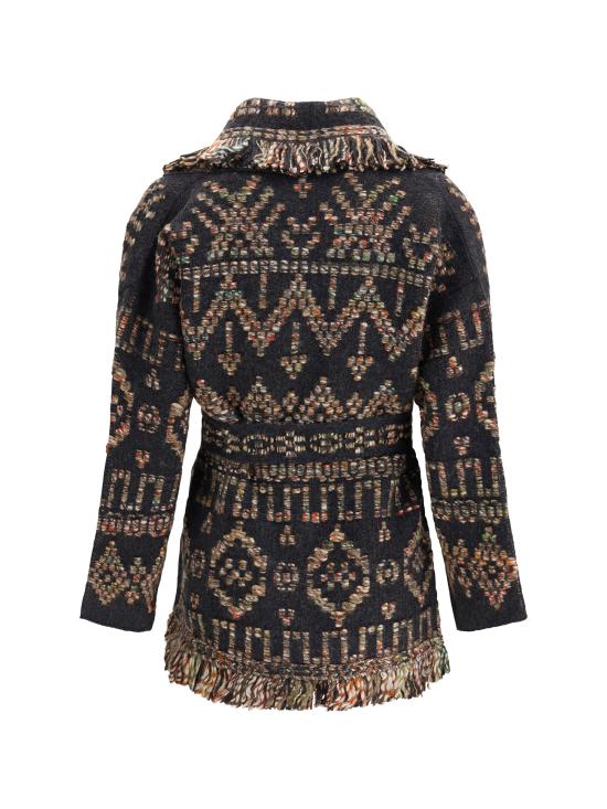 25FW 알라누이 가디건 LWHB064E25KNI0050784 CHARCOALMU MULTICOLOUR - ALANUI