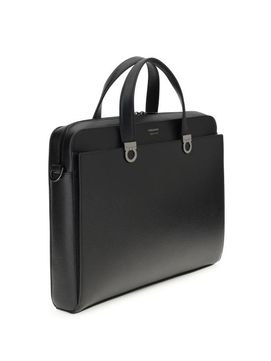 25FW 살바토레 페라가모 브리프케이스 786555 001 BLACK - SALVATORE FERRAGAMO