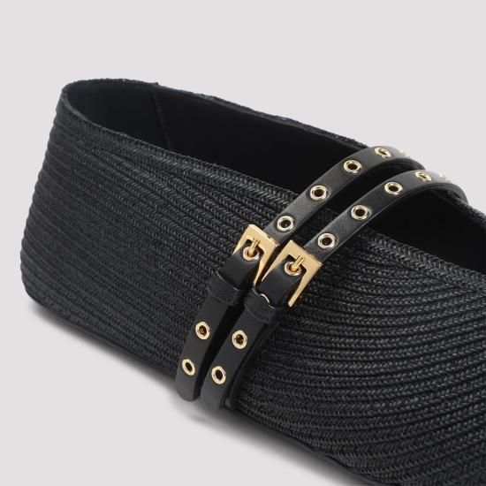 25FW 알라이아 플랫 슈즈 AA3A058TK036 999 Black - ALAIA