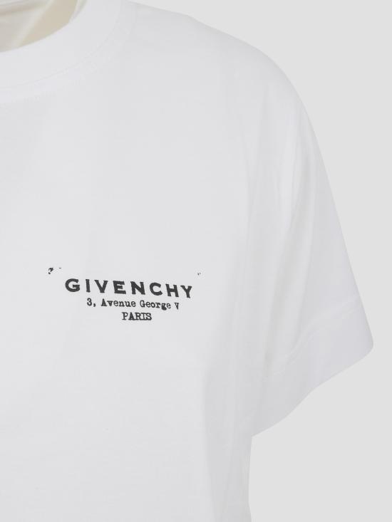 25FW 지방시 반팔 티셔츠 BW70FJP75N 100 WHITE - GIVENCHY