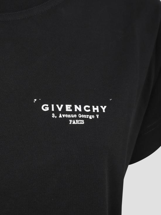25FW 지방시 반팔 티셔츠 BW70FJP75N 001 BLACK - GIVENCHY