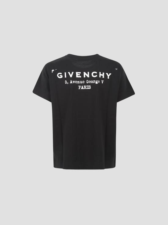 25FW 지방시 반팔 티셔츠 BW70FJP75N 001 BLACK - GIVENCHY