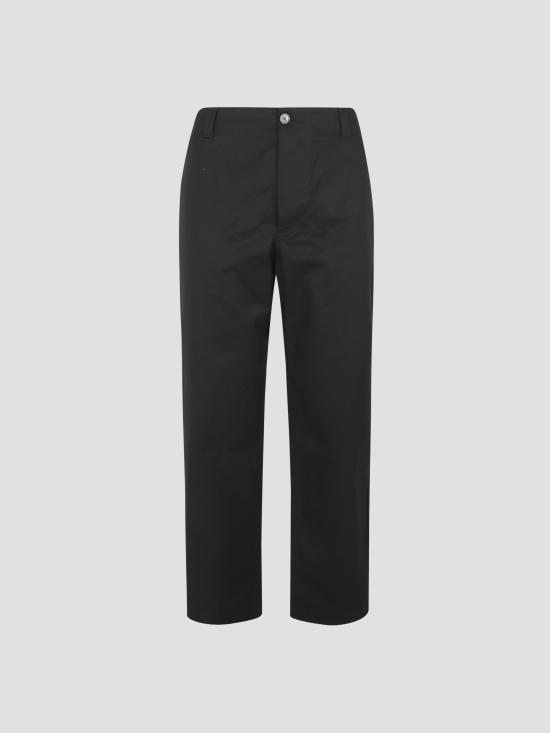 25FW 구찌 웹 디테일 코튼 트윌 팬츠 784049Z7AJV 1000 BLACK