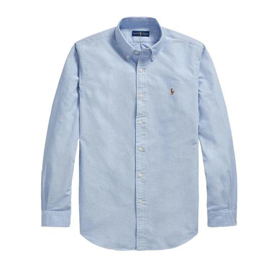 25FW 폴로 랄프로렌 컬러 포니 자수 커스텀 핏 버튼 다운 셔츠  710792041 002 BLUE - POLO RALPH LAUREN