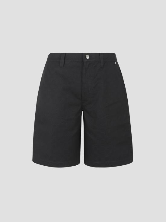 25FW 구찌 코튼 플랫 프론트 버뮤다 쇼츠 832377XDDCG 1000 BLACK