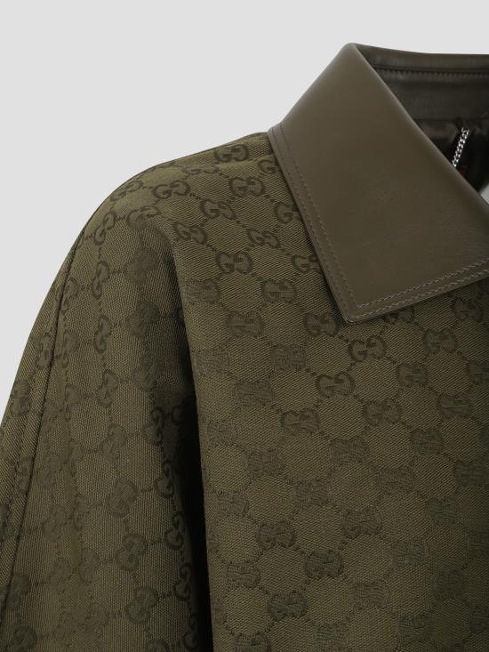 25FW 구찌 GG 캔버스 자켓 826626Z8B1O 3602 GREYSH FOREST GRN - GUCCI