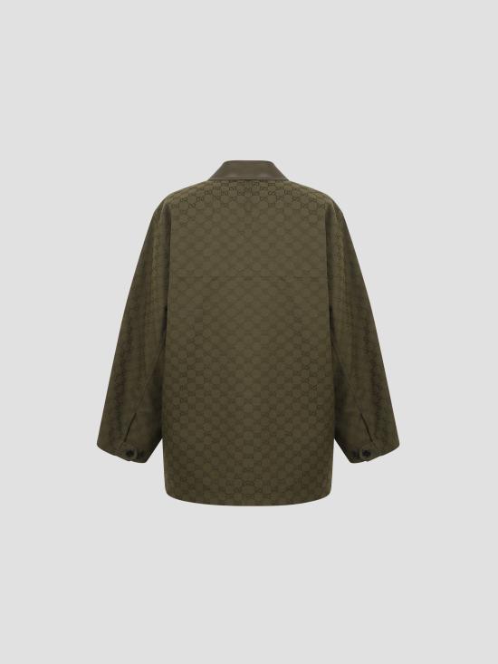 25FW 구찌 GG 캔버스 자켓 826626Z8B1O 3602 GREYSH FOREST GRN - GUCCI
