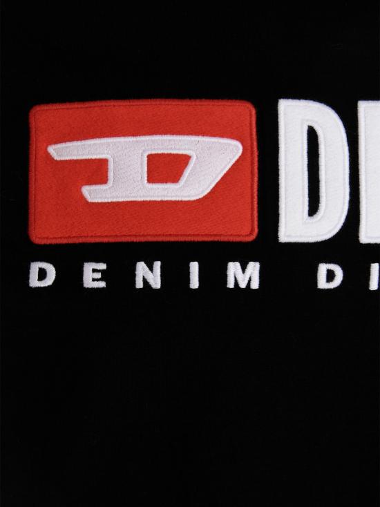 26FW 디젤 T-박스트-Div 로고 패치 티셔츠 A149430GRAI9XX Black - DIESEL