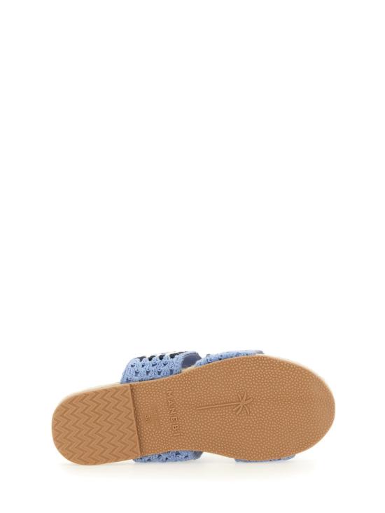  마네비 플랫 슈즈 P4 3Y0 COTTONCROCHETINDIGOANDNAVYBLUETWOBANDS - MANEBI