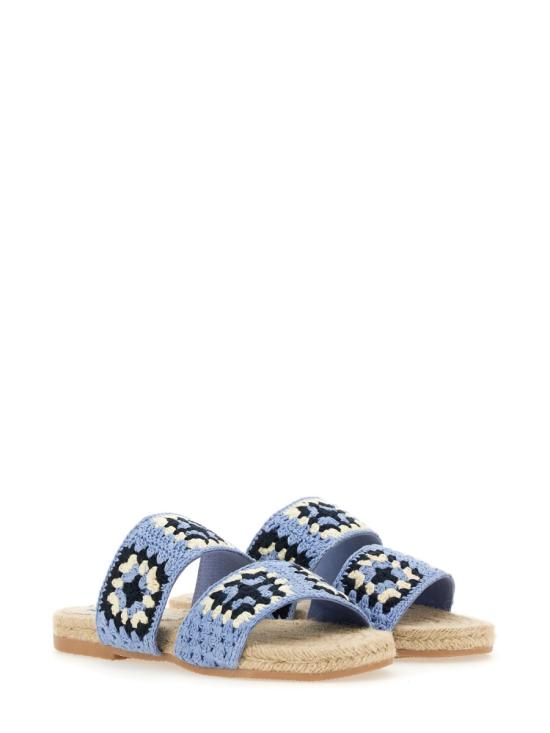  마네비 플랫 슈즈 P4 3Y0 COTTONCROCHETINDIGOANDNAVYBLUETWOBANDS - MANEBI
