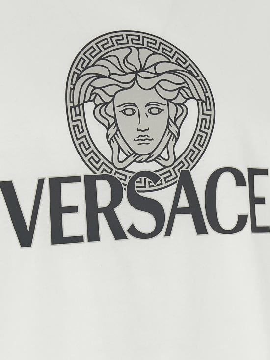 26SS 베르사체 반팔 티셔츠 10142261A100881W000 White Black - VERSACE