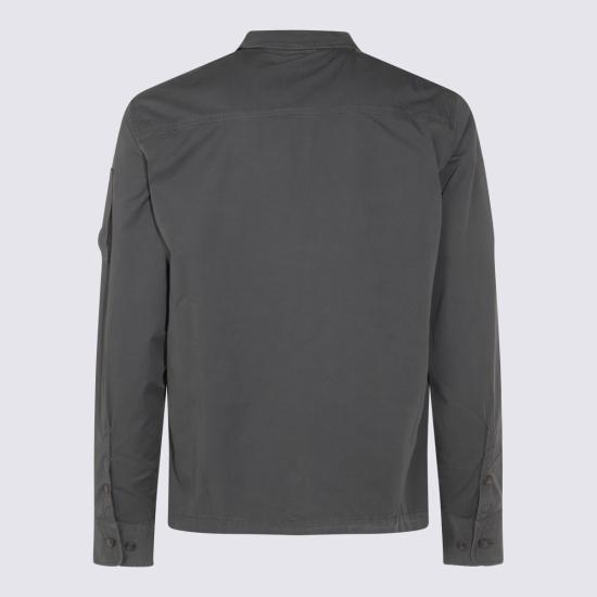 25FW 씨피 컴퍼니 오가닉 개버딘 지퍼 오버셔츠 19CMOS705A110143G978 DARK SHADOW DOM - C.P. COMPANY