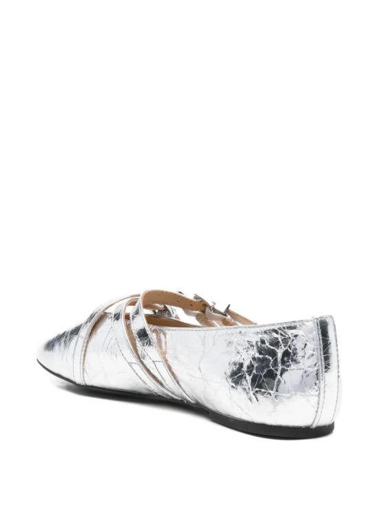 25FW 마이클 코어스 플랫 슈즈 40T5IDFP1M040 Silver - MICHAEL KORS