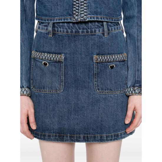 25FW 셀프 포트레이트 숏 스커트 AW25 814SK BL BLUE - SELF PORTRAIT