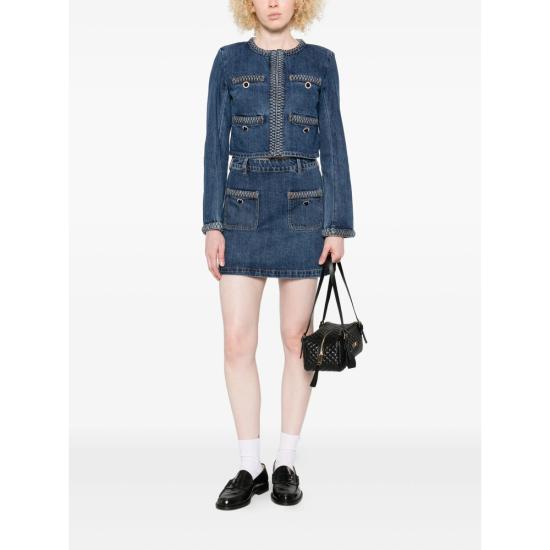 25FW 셀프 포트레이트 숏 스커트 AW25 814SK BL BLUE - SELF PORTRAIT