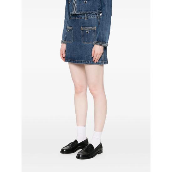 25FW 셀프 포트레이트 숏 스커트 AW25 814SK BL BLUE - SELF PORTRAIT