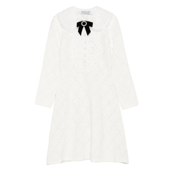 25FW 셀프 포트레이트 원피스 AW25 123S W WHITE