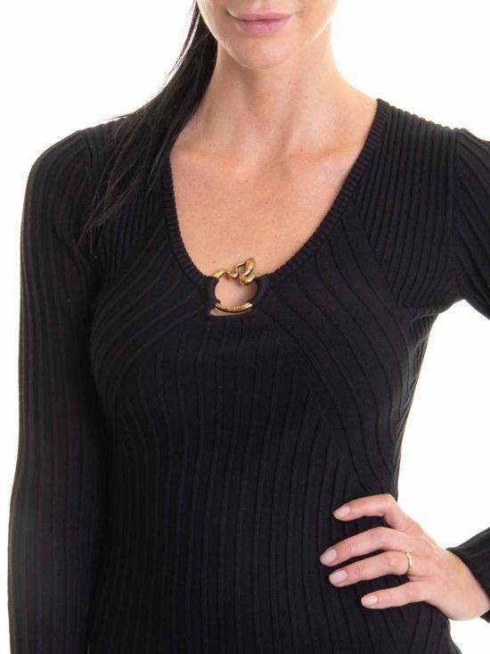  저스트까발리 미디 스커트 77PAOM37CMH56899 Black - JUST CAVALLI