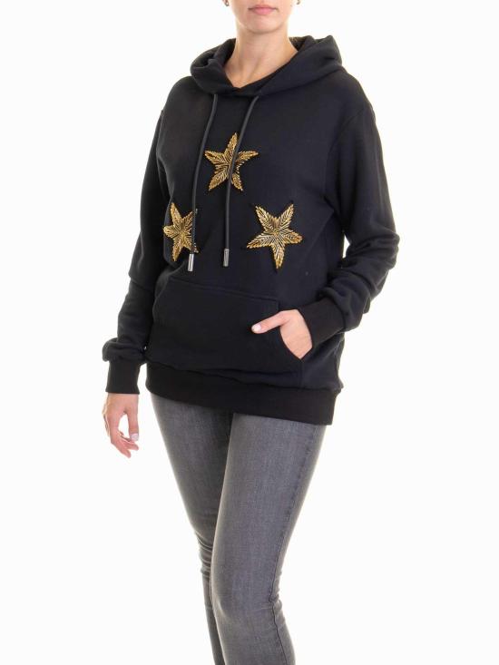 25FW 존 리치몬드 후드 티셔츠 RMA24124FEITBLACK Black - JOHN RICHMOND