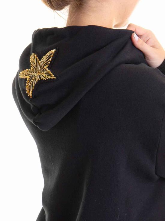 25FW 존 리치몬드 후드 티셔츠 RMA24124FEITBLACK Black - JOHN RICHMOND