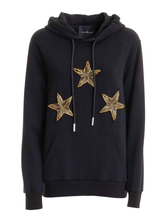 25FW 존 리치몬드 후드 티셔츠 RMA24124FEITBLACK Black