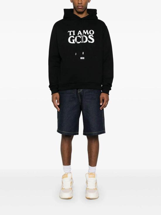  지씨디에스 후드 티셔츠 A2OM1910JG599 Black - GCDS