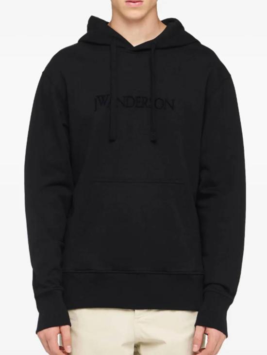  JW앤더슨 로고 패치 포켓 후드 티셔츠  JW0214PG1632999 Black - JW ANDERSON