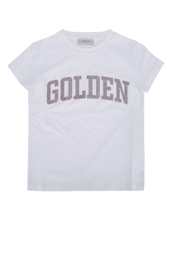 25SS [키즈] 골든구스 티셔츠 GKP01390P001943 12192 OPTICWHITEPINKGOLD