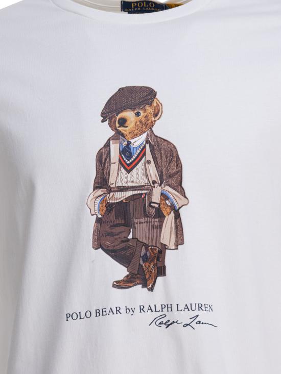 25FW 폴로 랄프로렌 반팔 티셔츠 710P00085001FA25DECKWASHWHITEHRTGBEAR - POLO RALPH LAUREN