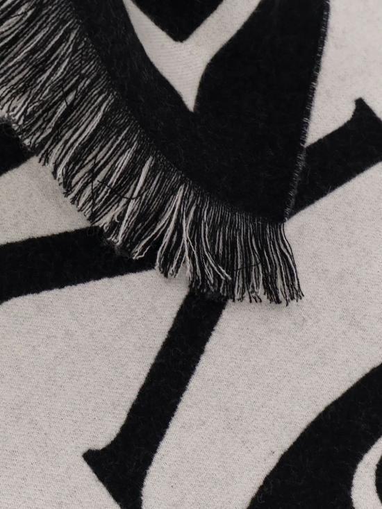 25FW 버버리 로고 울 머플러 8109563 C1343 BLACK - BURBERRY