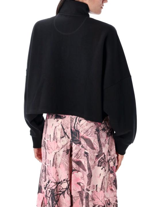 25FW 아디다스 에센셜 하프집 플리스 스웨트셔츠  IW0951 BLACK - ADIDAS