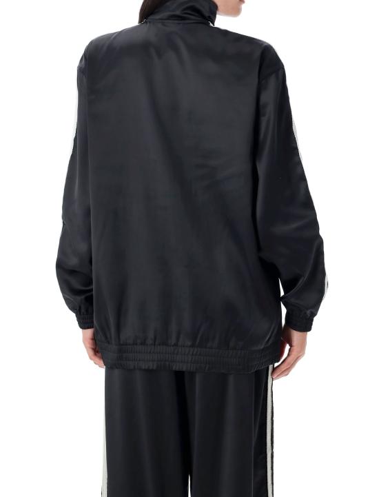 25FW 아디다스 새틴 러플 트랙탑  KC8810 095A BLACK - ADIDAS