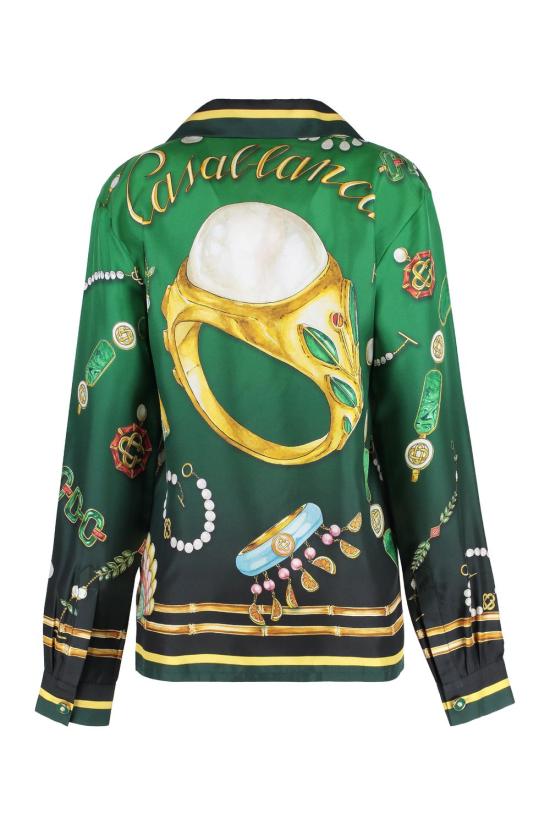  카사블랑카 셔츠 UMPS24SH0060101 green - CASABLANCA