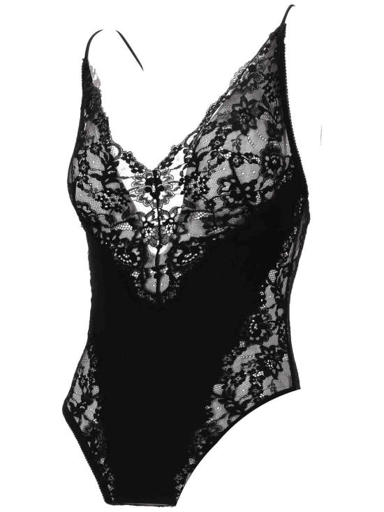  생로랑 바디수트 티셔츠 813977Y3K271000 Black - SAINT LAURENT