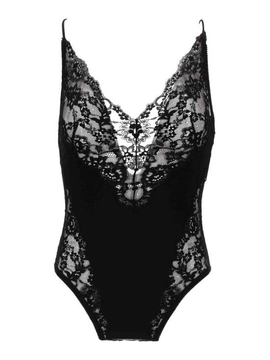  생로랑 바디수트 티셔츠 813977Y3K271000 Black