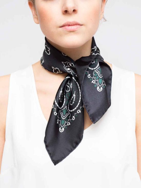  마니푸리 머플러/스카프 A2BWB Black - MANI PURI