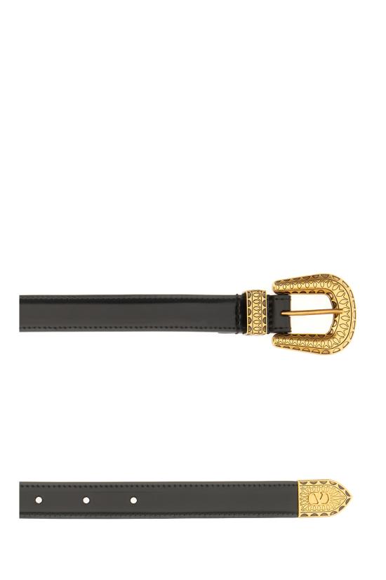 25FW 발렌티노 가라바니 가죽 벨트 7Y2T0SQ9QBH 0NO Nero - VALENTINO GARAVANI