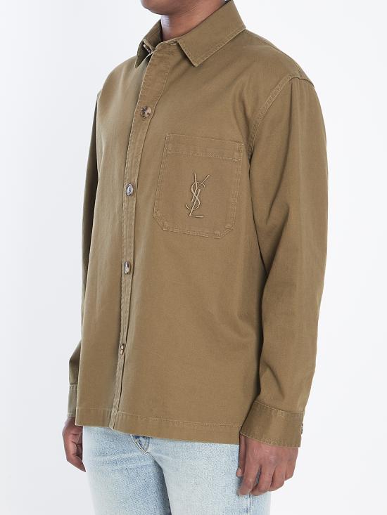 25FW 생로랑 긴팔 셔츠 838697 GREEN - SAINT LAURENT