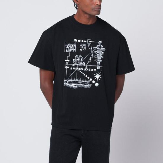 25SS 브레인데드 반팔 티셔츠 BDS25T0O0044CO BLK BLACK