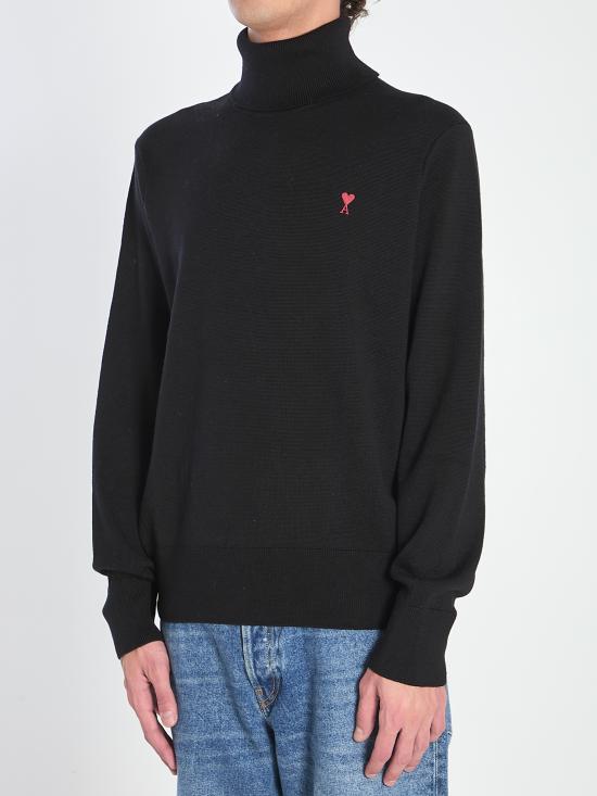 25FW 아미 터틀넥 HKS827001 009 BLACK - AMI