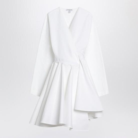  알라이아 미디 원피스 AA9R2618T447ACO 000 WHITE