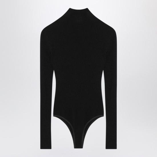 25SS 알라이아 바디수트 티셔츠 AA9B0330K017ACO 995 BLACK - ALAIA