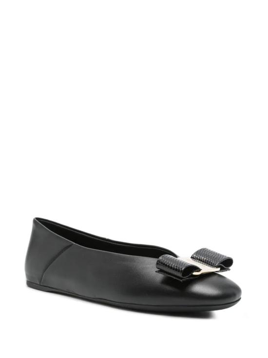 25FW 살바토레 페라가모 플랫 슈즈 01K2210782883 NERO BLACK - SALVATORE FERRAGAMO