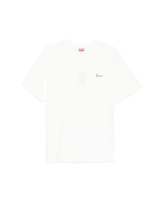 25FW 겐조 반팔 티셔츠 FF65TS2604SG 02 WHITE